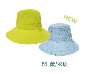 ├登山樂┤台灣MOUNTNEER 山林 透氣抗UV雙面帽 黃/彩魚 # 11H30-55