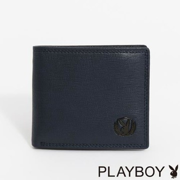 PLAYBOY - 中翻短夾(可拆式)  Blue Sentinel系列 - 藍色