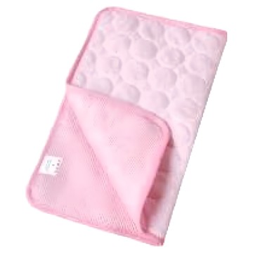 skylife寵物涼墊，冷感布+水洗棉+網孔布，人寵通用  S號(50 x 40cm)  粉色  1個