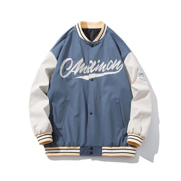 春秋季美式休閑飛行員夾克外套男ins潮流情侶棒球服男款寬松國潮