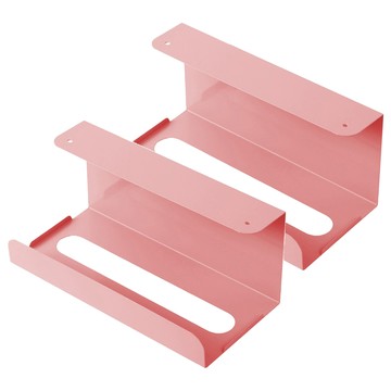 葉子小舖 北歐純色系壁掛衛生紙架  2個  北歐粉