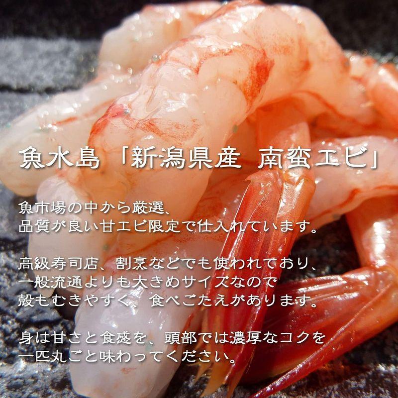 魚水島 新潟産「特上・特大甘エビ」（南蛮エビ・刺身用）1kg (冷凍)