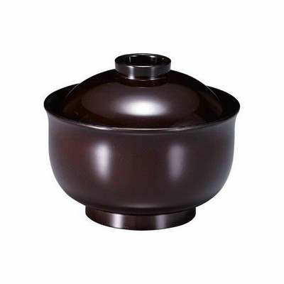 3.8寸ゆり型吸物椀 溜無地