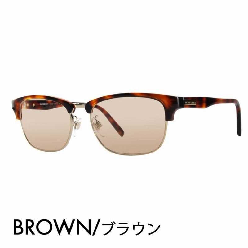 BURBERRY ラウンド型サングラス ブラウンレンズ バーバリー BURBERRY メガネフレーム サングラス カラーレンズ