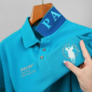 【新款熱賣】男裝保羅刺繡polo衫男士短袖翻領t恤中年商務休閑t