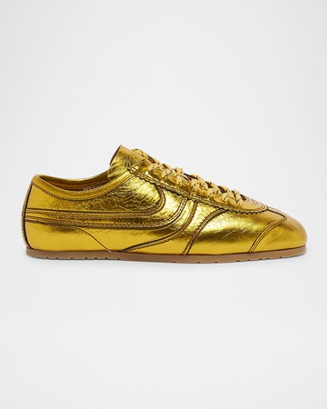 Dustin Low-Top Metallic Leather Sneakers
