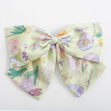 【波麗印花】和服式大蝴蝶結彈簧夾 倫敦夏綠蒂 髮夾 禮物