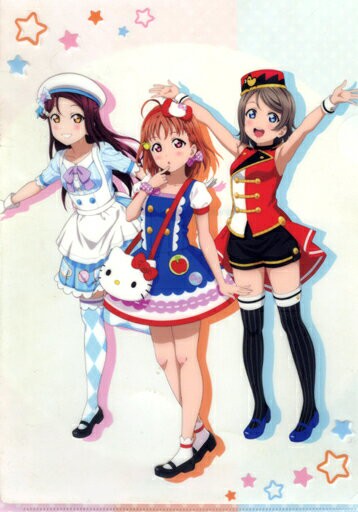2年級A4文件夾LOVELIVE！Sunshine！×三麗鷗角色Tanks高級商店