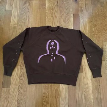 Spder Young 555555 Young Thug 明星同款 人像印花圓領套頭衛衣