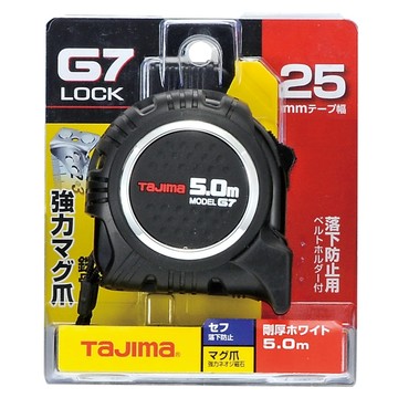 TaJIma 田島 G7捲尺 附安全扣 磁鐵 SFG7LM2550S 5m  1個
