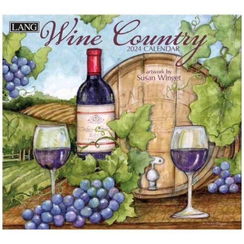 壁掛けカレンダー2024年 LANG ラング Calendar Susan Winget Wine Country