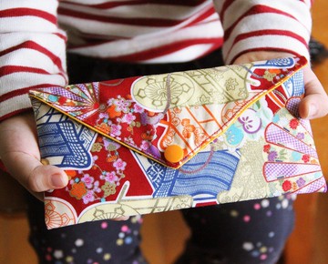 搧來好運紅包袋 - 布紅包袋 婚禮 布紅包袋 橫式紅包袋 收納袋 衛生棉收納袋 存摺袋