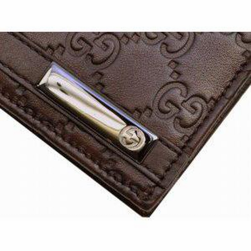 GUCCI レザー 二つ折り財布 GUCCI(グッチ) / 2つ折り財布/レザー/BLK/メンズ/233102 | 中古