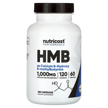 Nutricost, 表現，HMB，1000 毫克，120 粒膠囊（每粒膠囊 500 毫克）
