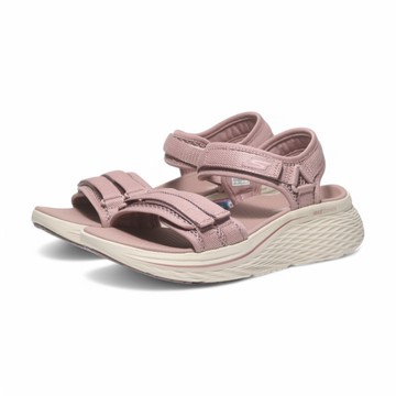 SKECHERS 涼鞋 MAX CUSHIONING 粉紫 厚底 涼拖鞋 女 141617MVE