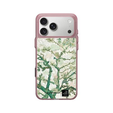 iPhone 17 Pro Max Clear (相機按鈕) 晶醺玫 - Van Gogh Museum - 盛開的杏花與粉彩背景