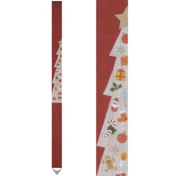 京都手繪細亞麻吊飾-聖誕樹