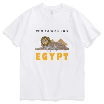 貓的怪奇物語/貓斯拉閃靈/凡物制原創寬松圓領男女通款印花棉T恤