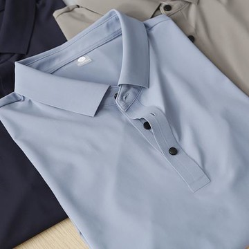 長鳳洲戶外 冰膚速干科技冰絲無痕壓膠商務休閑短袖polo衫男T恤潮
