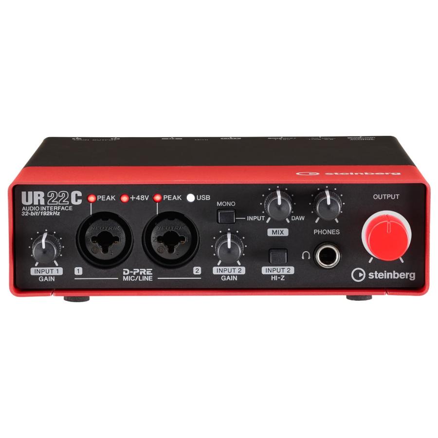 Steinberg スタインバーグ   UR22C RD [EC-Me MK2 Vermilion Red セット！] 2in 2out USB3.0 Type-C オーディオ・インターフェース