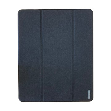 【日本代購-現貨】DUX DUCIS - iPad Pro 2021/2020/2018對應保護套12.9英寸PC後蓋附筆槽 超修身輕量超薄指紋認證衝擊保護黑 三折支架