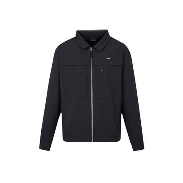 FILA官方直營 男彈性平織外套-黑色 1JKZ-5604-BK