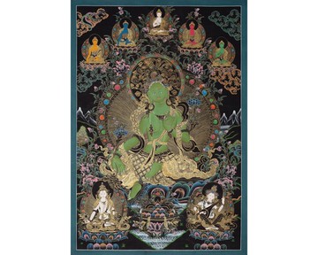 藏式療癒唐卡 - 瑜珈館及冥想專用手繪藝術品