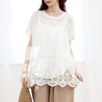 苧麻刺繡上衣（不含內襯）936859