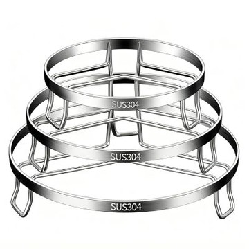 PUSH!廚房用品 304不銹鋼萬能蒸架 3入鍋架支架蒸籠 蒸菜架子 炒鍋隔水蒸格蒸盤 D394