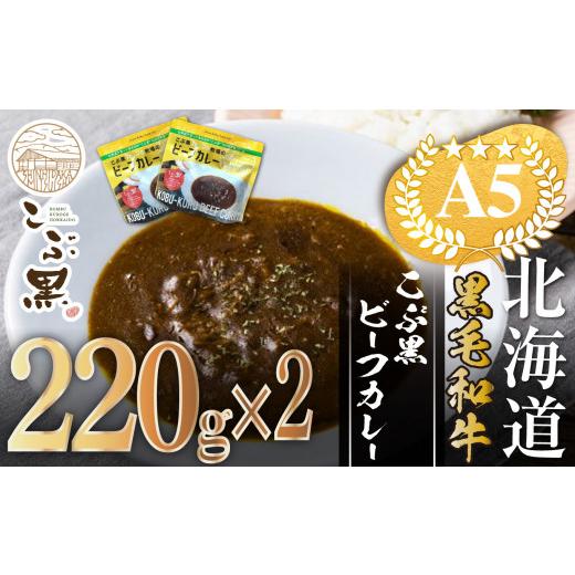 ふるさと納税 北海道 新ひだか町 北海道産 黒毛和牛 こぶ黒 A5 ビーフカレー 220g × 2パック  和牛 牛肉 カレー