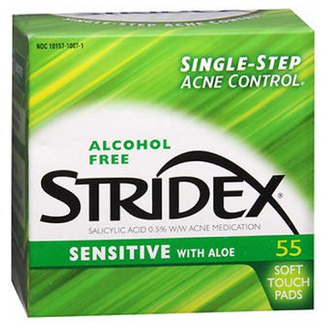 StriDex Daily Care Acne Medication Pads Sensitive Skin 55 each by StriDex