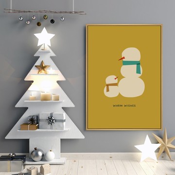 雪人微笑 - 聖誕插畫/聖誕小物/聖誕交換禮物/耶誕節節慶