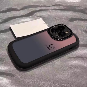 適用蘋果17promax手機殼16pm新款彩繪iphone15pro漸變笑臉14男女13高級感11時尚xs全包防摔16套x