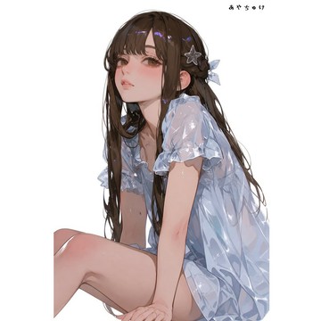 【8 月新品】07-139-0256 人物貼紙 簡約夏日女孩