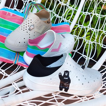 【PONY】ENJOY 洞洞鞋 男女 防水 拖鞋 雨鞋 水鞋 中性款 - 台灣特產   珍奶 茄芷袋 台灣黑熊