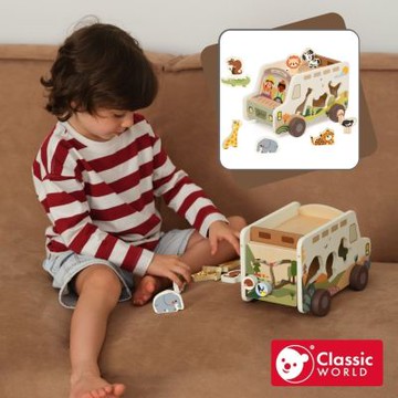 【德國 classic world 客來喜經典木玩】草原冒險卡車《20257》