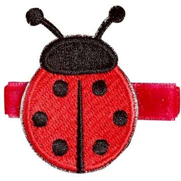 瓢蟲刺繡髮夾 全包布手工髮飾Ladybug