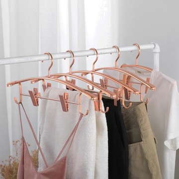 太空鋁合金衣架無痕成人衣撐防滑陽臺衣鉤簡約衣掛家用收納褲架夾