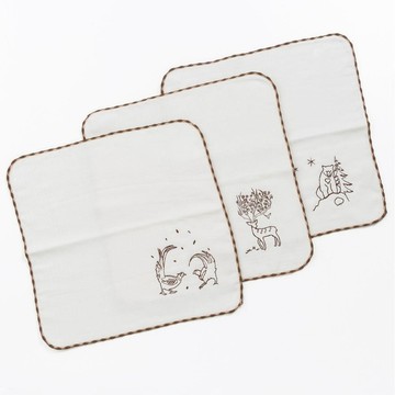 DS達興 【森之棉】梅花鹿-原棉兩用紗羅方巾(33X33cmX26.5gX2入)