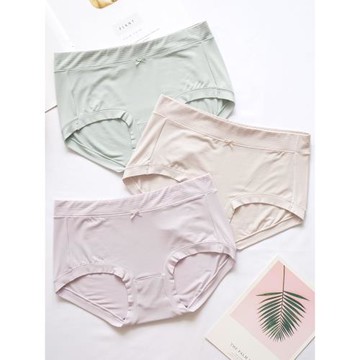 正品彩田內褲女莫代爾棉舒適透氣石墨烯抑菌襠女士中高腰包臀短褲