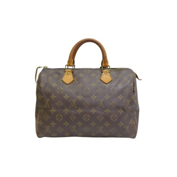 LOUIS VUITTON LV 路易威登 棕色 原花帆布 Speedy 30 波士頓包 M41526 (無鑰匙)  【二手名牌BRAND OFF】