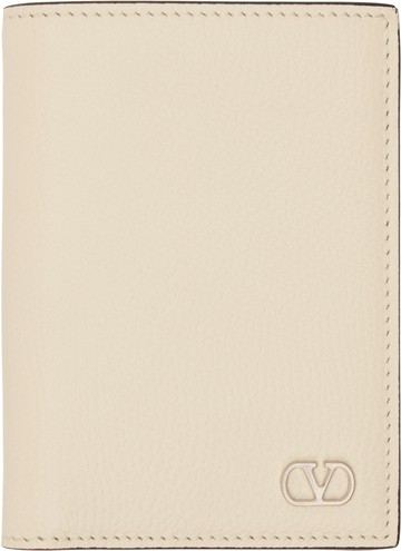 Valentino Garavani 米色 VLogo Signature 卡包