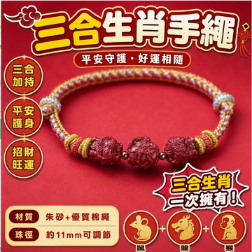 紫南宮過爐✨紫金砂生肖紅繩手鍊 開光本命年紅繩手鏈 平安手繩 本命年三合化太歲手串 開運紅繩 守護神手鍊 手環 手繩禮物