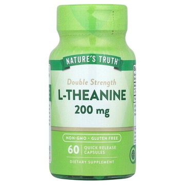 Nature's Truth, 雙倍功效 L-茶氨酸，200 毫克，60 粒速釋膠囊