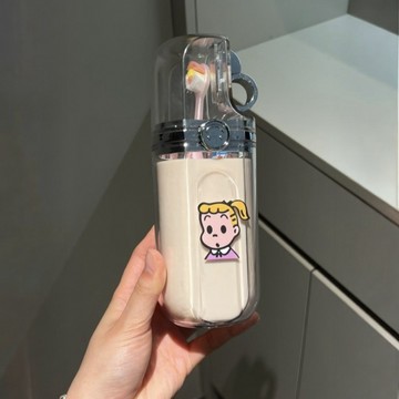 三合一旅行洗漱杯套裝家用牙刷牙膏牙具漱口杯便攜式旅游牙刷杯子 小紅書同款