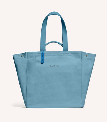 【客製化禮物】16盎司海鹽藍Library Tote 重磅帆布托特書袋
