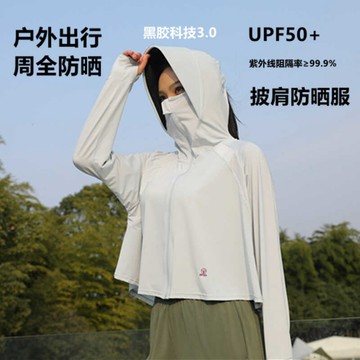 🚀台灣出貨+虧本衝評🚀日本🇯🇵 防曬衣女夏季冰絲短款防曬大帽檐防紫外線防曬服速幹透氣戶外外套
