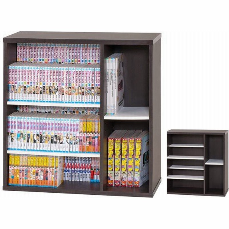 本棚 コミックシェルフ 3段 大収納タイプ 前後独立棚板 約幅76cm ブックシェルフ ラック 大容量 Cd Dvd ブルーレイ 収納棚 通販 Lineポイント最大0 5 Get Lineショッピング