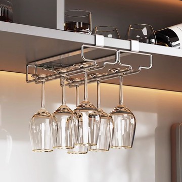 紅酒杯架倒掛高級懸掛式家用免打孔高腳杯酒櫃收納架耐看使用方便