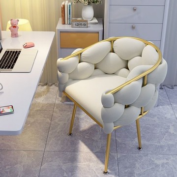 【臺灣公司 可打統編】免運 化妝椅 梳妝凳 輕奢高端化妝椅爆款網紅美甲椅子女生臥室梳妝臺凳單人面包梳妝椅 可開發票 全館五折 工廠現貨直銷 新品特價 z10072